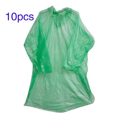 10 pcs Poncho Raincoat,Disposable Emergency Rain Cover Jacke