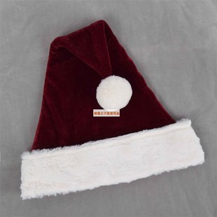 红绿经典 帽子 柔软绒毛圣诞节礼品 圣诞帽 推荐 圣诞装 饰
