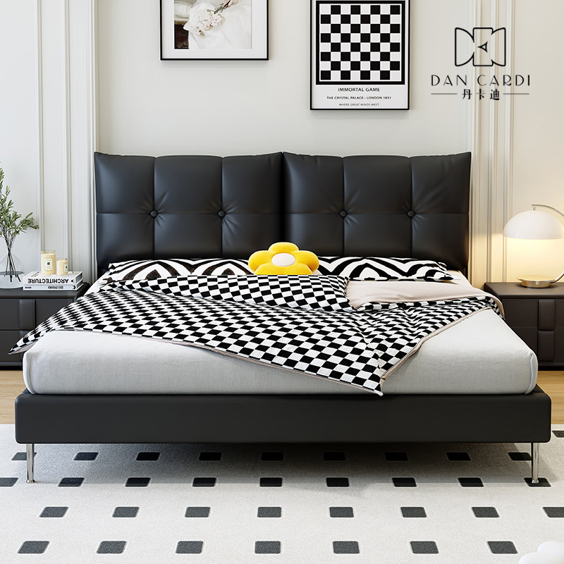 黑白简约风软包床头靠垫大靠背床头罩榻榻米2023新款可拆洗可定制,居家布艺,床头靠垫,淘宝优惠券,粉丝福利购,淘宝优惠卷