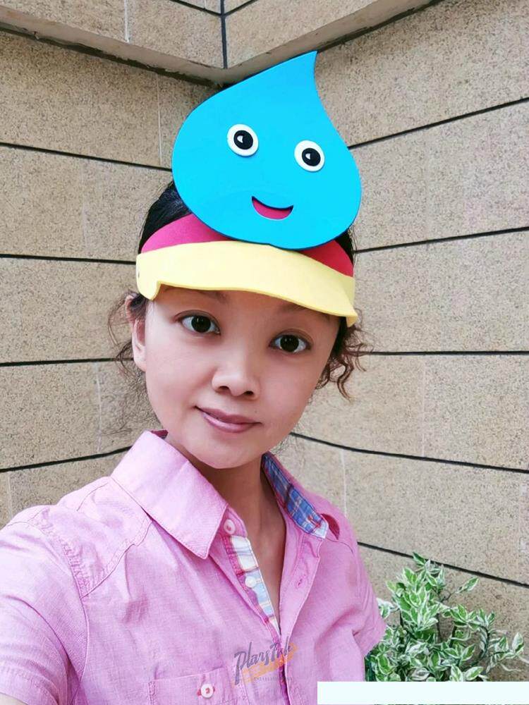 小水滴旅行记头饰道具水珠v卡通帽子雨点头套幼儿园舞台话剧扮演