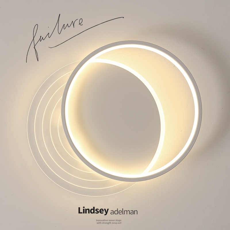 极简卧室灯吸f顶灯现代简约护眼灯具北欧超薄主卧房间灯书房灯J26