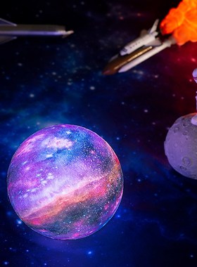 Dropship New Arrival 3D Print Star Moon Lamp Colorful Change
