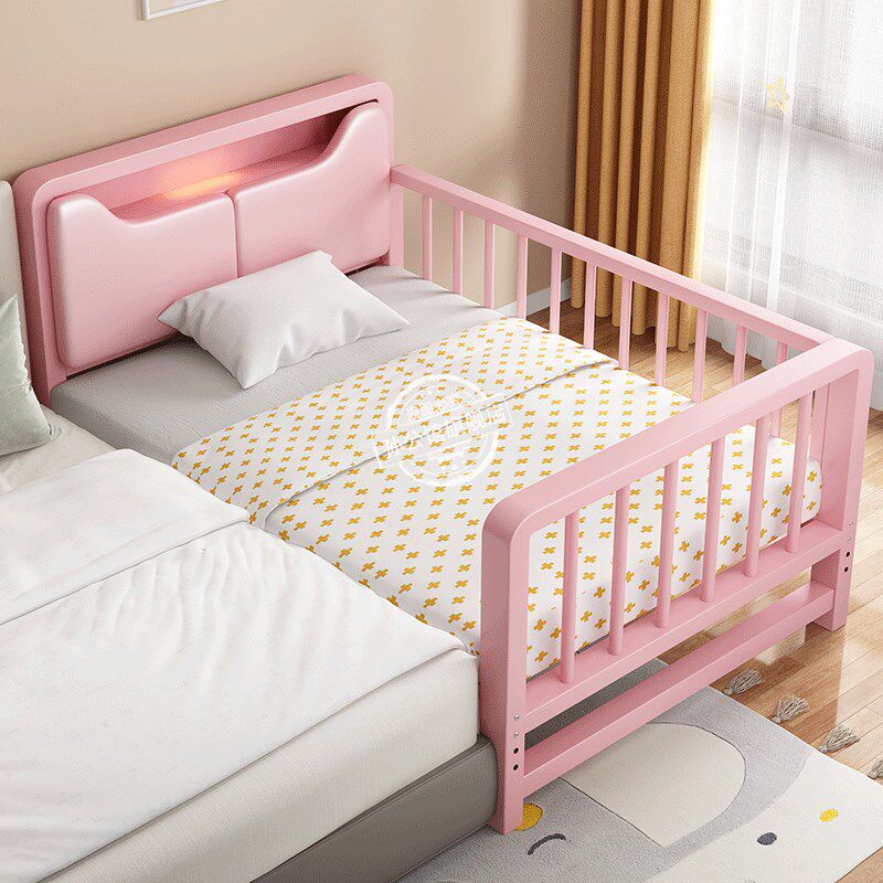 铁艺儿童拼接床带护栏小床男孩女孩公主床单人床边床加宽拼接大床,住宅家具,儿童拼接床,淘宝优惠券,粉丝福利购,淘宝优惠卷