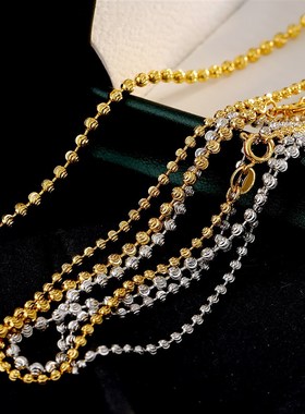 独特设计意大利星光钻石链s项链女 镀18K金无吊坠锁骨链高级感颈