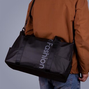 健身包男女旅行包男款可套拉杆箱出差行李包大容量帆布单肩斜挎包