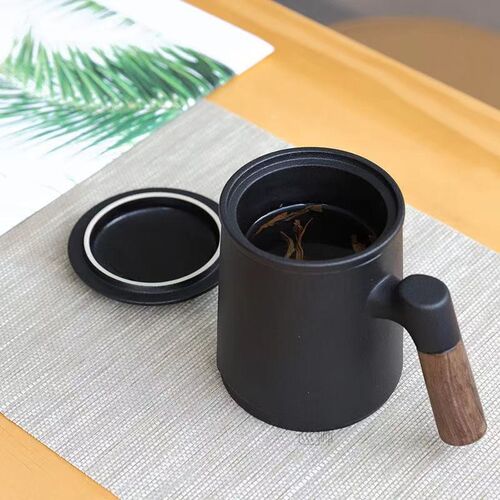 Vintage Ceramic Coffee Mug Tumbler Rust Glaze Tea Milk Beer