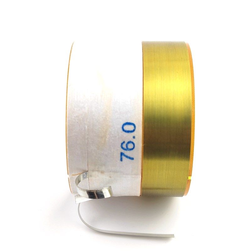 76芯进口波纤纯铝扁线低音音圈大功率喇叭76mm音圈55mm高