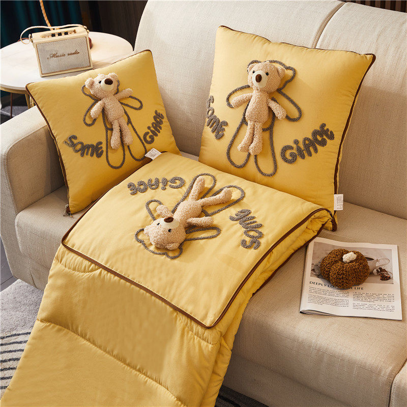 卡通抱枕被子两用折叠汽车靠垫枕头被办公室Q沙发午睡空调夏凉被