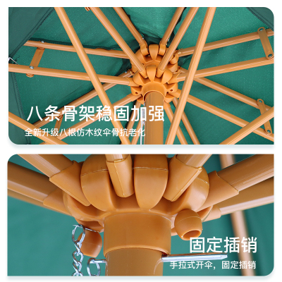 双顶遮阳伞大伞户外摆摊做生意太阳伞庭院伞别墅花园3米中柱伞桌