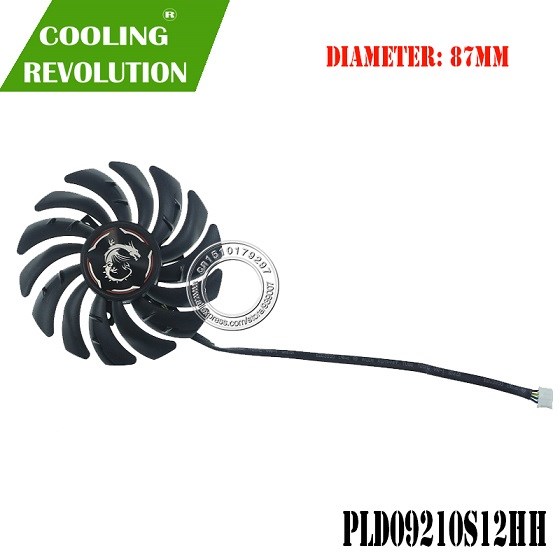 87MM PLD09210S12HH DC12V 0.40A 4PIN graphics fan for MSI Gec