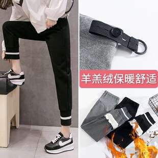 150cm小个子孕妇裤冬季加绒时C尚外穿矮个子八分束脚运动裤孕妇装