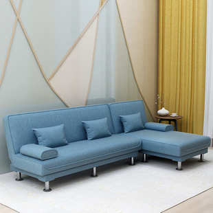 两用米1拆洗沙懒人三人网客厅红可8租房位小户型多功能.沙发床