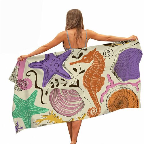 HELENGILI Yoga-Mat Microfiber-Pool Sand Beach-Towel Swim-Bla