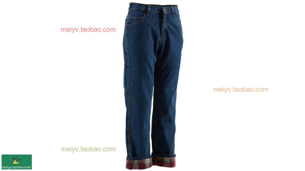 厂家Berne Original Lined Dungaree男户外长裤子袋露Y营徒步登山