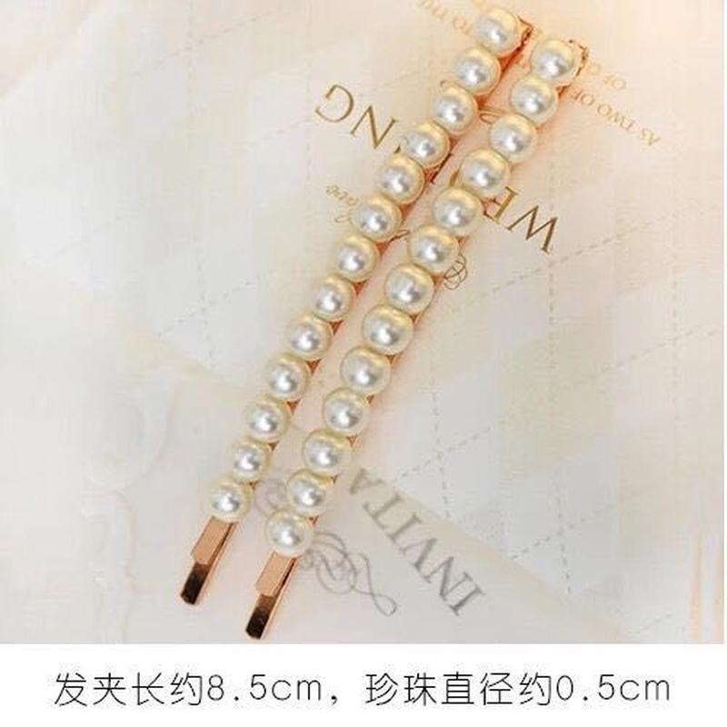 品装韩版珍珠发夹简约一字夹发饰顶夹刘海夹碎发卡头饰对边夹新款