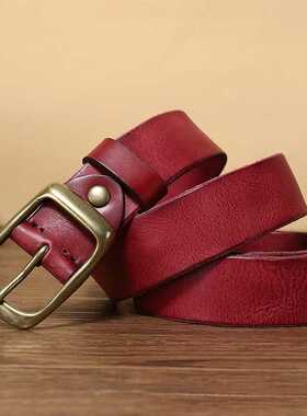现货3.3CM Fashion Men High Quzality Genuine Leather Belt Lux