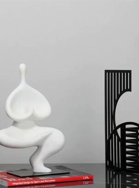 现代创意瑜伽人物雕塑摆件客厅办公室酒柜玄关电视柜家居装饰品