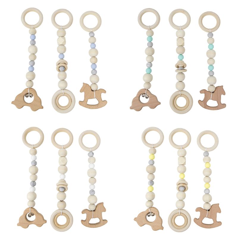 推荐3 Pcs/set Nordic Baby Gym Frame Game Pendants Sensory