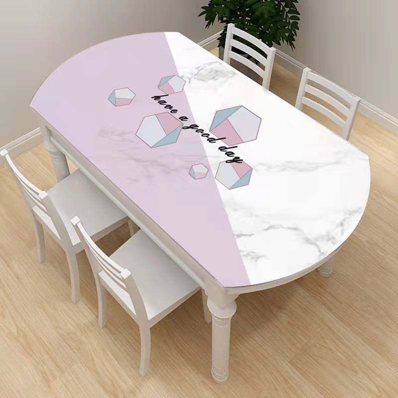 椭圆形餐桌布现代简约防水防油免洗pvc软玻璃可折叠伸缩桌桌布,居家布艺,桌布,淘宝优惠券,粉丝福利购,淘宝优惠卷