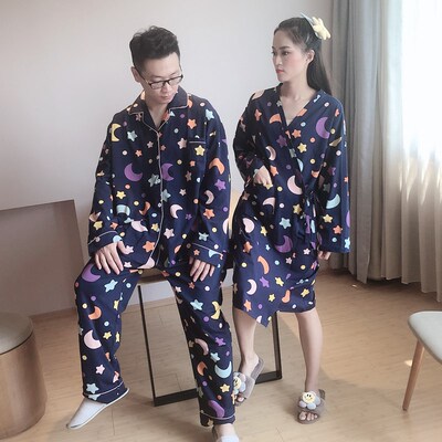 睡衣情侣套装2024年新款日式和服女宽松大码200斤男士家居服套装