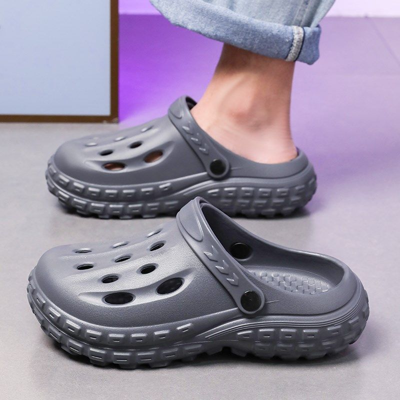 洞洞鞋男款夏季2024新款防滑防臭凉鞋男生开车沙滩鞋外穿拖鞋男士,流行男鞋,包头拖,淘宝优惠券,粉丝福利购,淘宝优惠卷