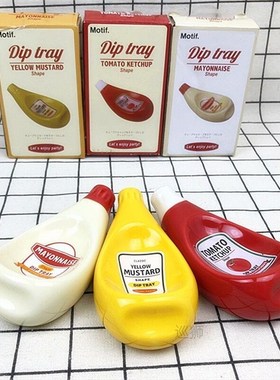 Plate Ceramic Extruded Tomato Sauce Bottle Shape Soy Sauce D