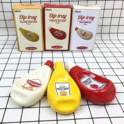 Plate Ceramic Extruded Tomato Sauce Bottle Shape Soy Sauce D