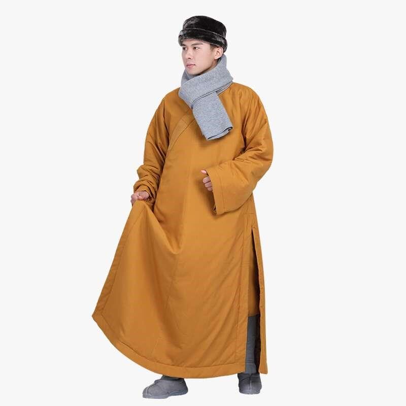 僧服冬季棉衣僧衣长褂加厚保暖大褂短褂男女款僧侣服出家师父衣服