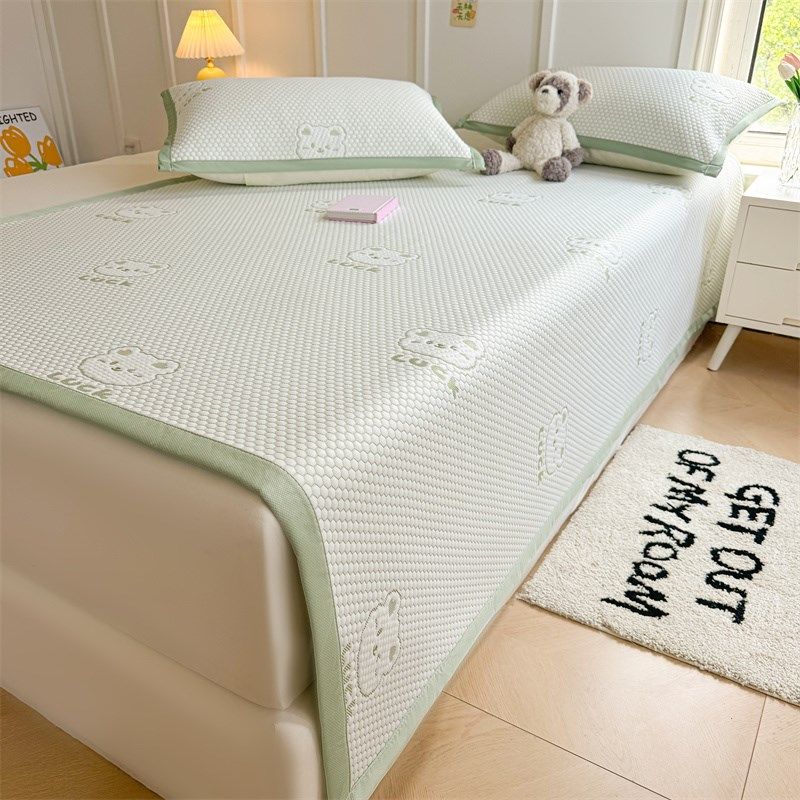 夏季冰丝凉席冰豆豆床单三件套床垫子凉感空调席可水洗2025年新款,床上用品,冰丝席,淘宝优惠券,粉丝福利购,淘宝优惠卷