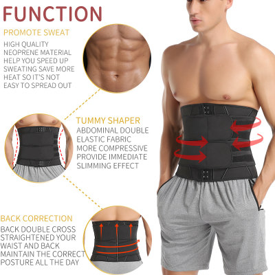 推荐Men Waist Trainer Tummy Shaper Trimmer Belt Shapewear Co