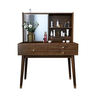 北欧实木梳妆台卧室小户型现代简约多功能网红轻奢化妆桌M335