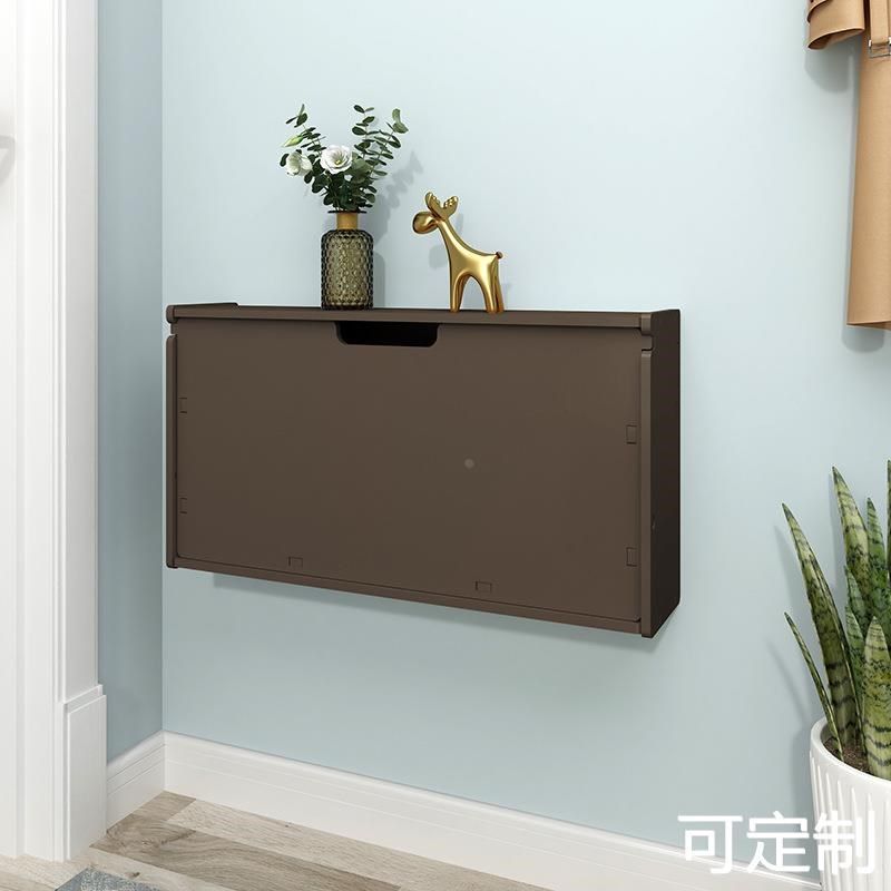 浅色咖啡色壁挂式翻斗门口简易鞋架免打孔卫生间收纳架省空间小窄,住宅家具,折叠/组合鞋架,淘宝优惠券,粉丝福利购,淘宝优惠卷