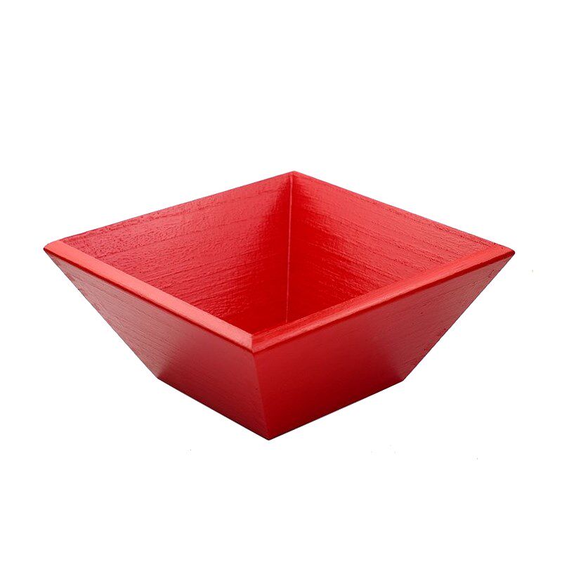 大红色 b结婚 米斗 升子 米升 摆件 实木仿古 新中式 四方米斗