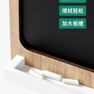 儿童房墙壁画画黑板涂鸦画板木质装饰挂件卧室样板间软装墙上挂饰