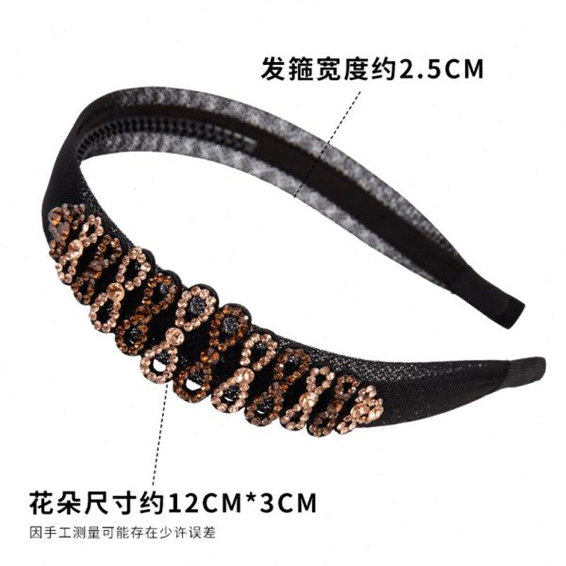 韩版头饰发箍女压发防滑宽边镶钻头箍外出防掉发卡子洗脸发窟发捆