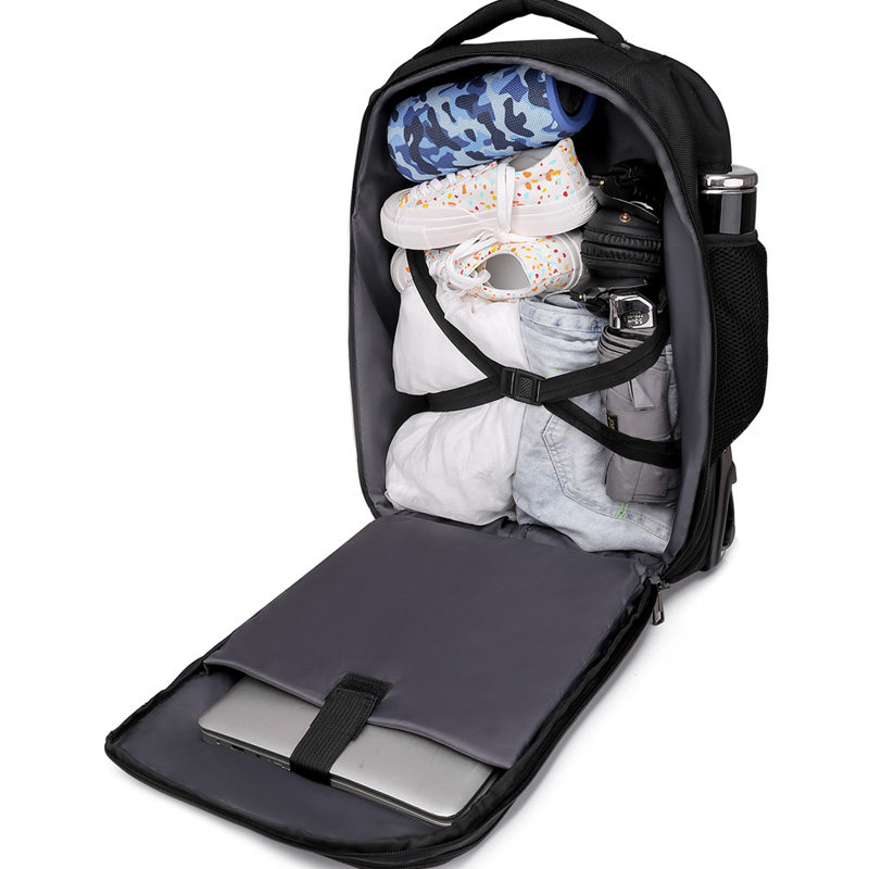 新品大容量商务旅行可登机行李箱18寸轻便双肩拉杆揹包牛津布男女