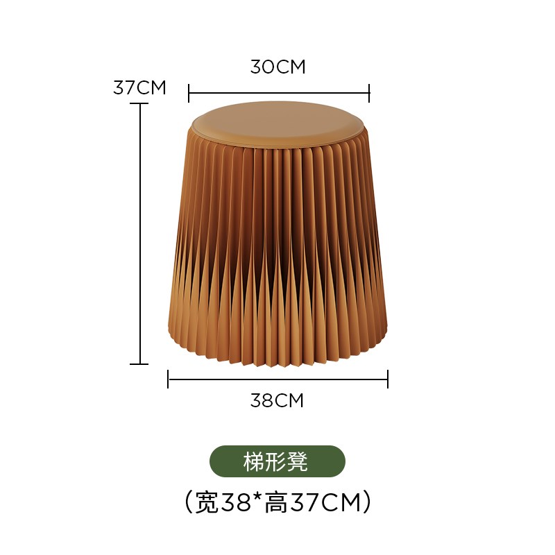 陈象折叠矮板凳床头化妆凳家用换鞋圆凳可收纳便携坐具客餐厅创意