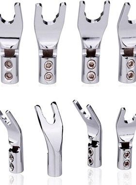 4PCS Audio Jack Y Banana Plug Solder Wire Conector U/Y Rhodi