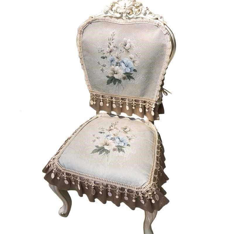 欧式餐桌带扶手椅子坐垫套罩靠背椅垫椅套圆形凳子垫四季垫子爆款