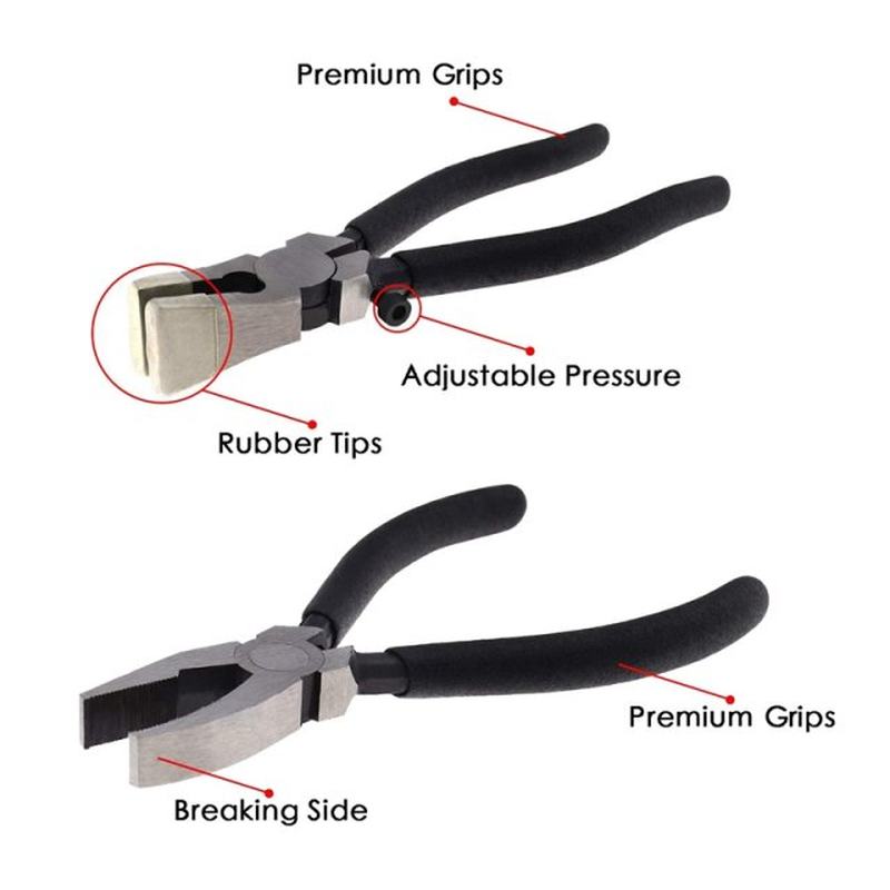 速发2 Pieces Glass Breaking Pliers with Rubber Tips for Stai