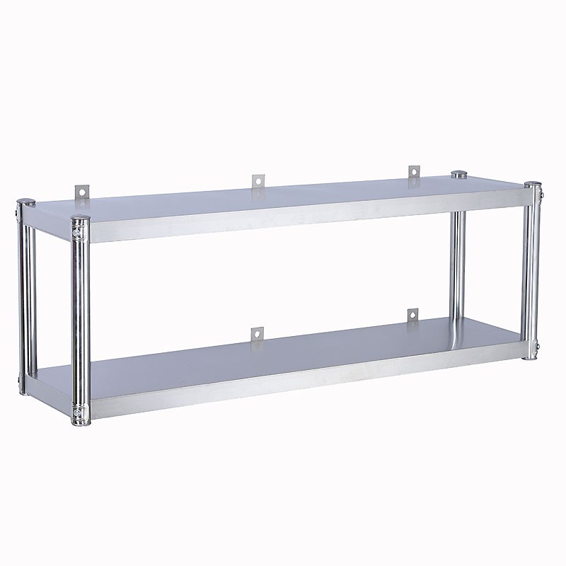 厨房墙上置物架不锈钢壁挂3层吊柜饭店商用货架微波炉托展示架子2