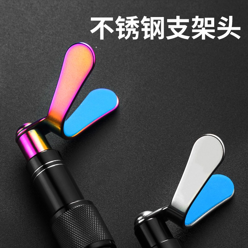 速发全金属大物炮台支架头巨物架杆滑轮滚轮羊角头架杆前叉头通用
