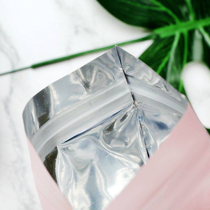 彩色磨砂茶叶铝箔包装袋密封零食糖果食品袋拉链T自封自立袋子现