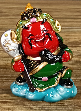关公财神摆件小号武财神招财桌面B汽车车内家居客厅卡通可爱装饰