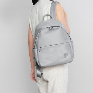 Leff轻便双肩包女士2024中号时尚百搭书包大学生上课通勤帆布背包