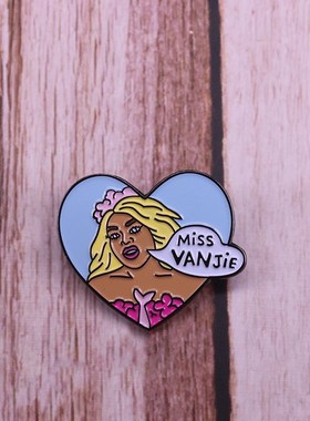 Miss Vanjie pin RuPaul's Drag Race brooch drag queen badge