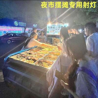 夜市摆摊专用射灯低压LED轨道灯12V60VP安全电压三轮接电瓶摆