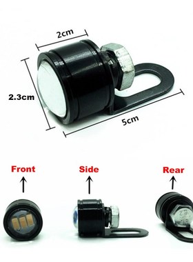 2pcs Waterproof Motorcycle Mirror Mount Car LED Daytime Runn