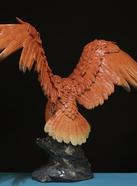 黄铜老鹰摆件大展宏图大鹏展翅客厅办公室开业礼品工艺品摆设大号