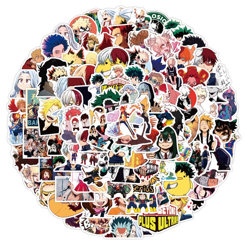 极速50/100pcs My Hero Academia Anime Stickers Graffiti Lapto